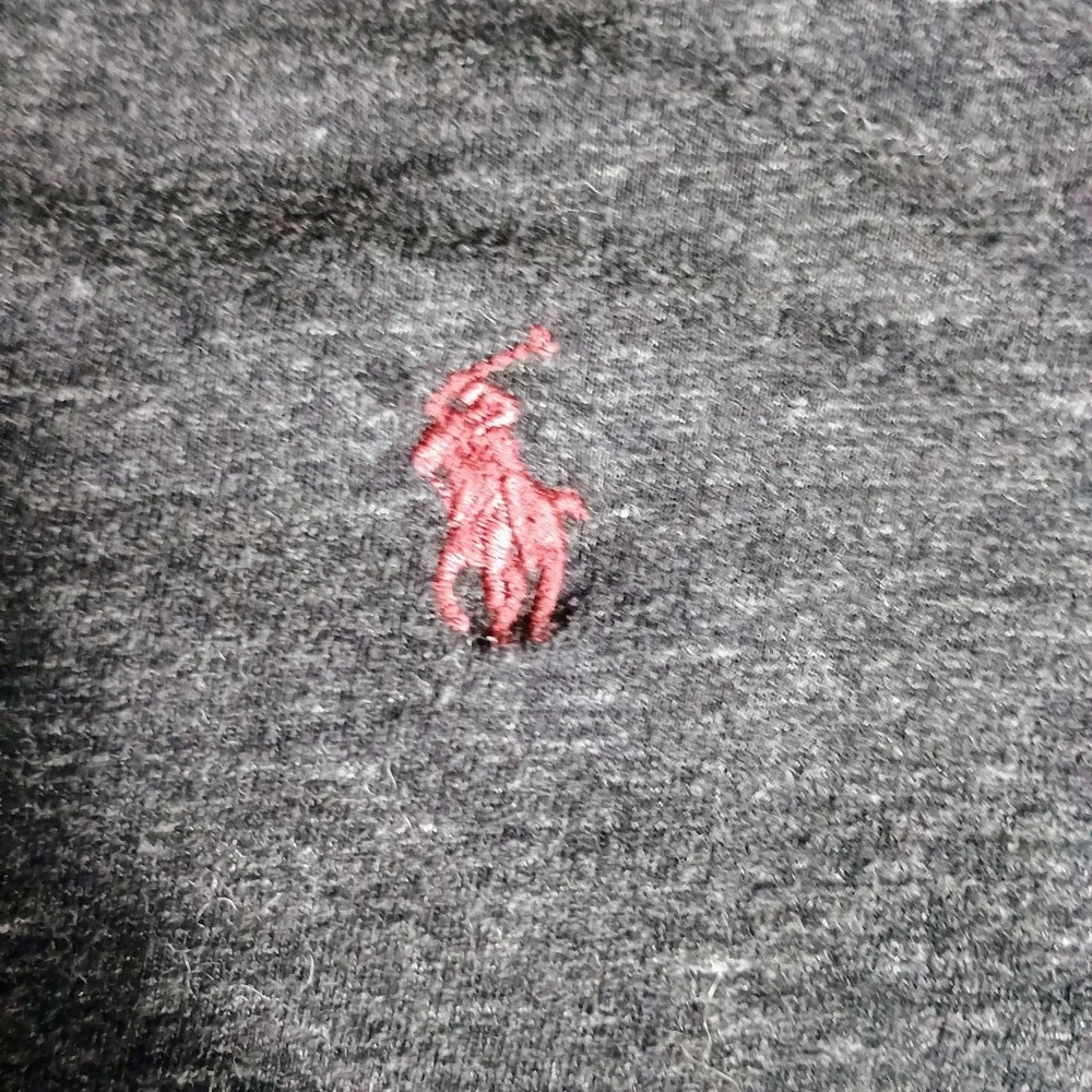 Polo Ralph Lauren Custom Fit Small Gray Long Sleeve T Shirt Red Pony Cotton